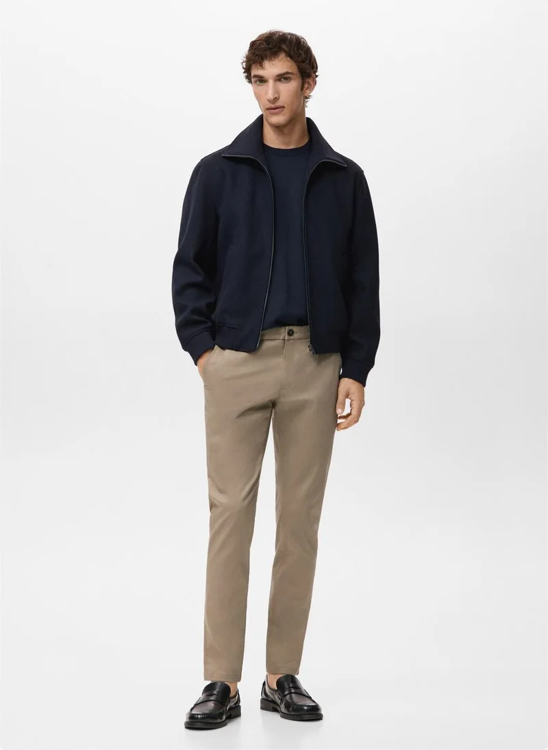 Mango Man  Barna slim-fit twill chino trousers for Men | Best Price UAE